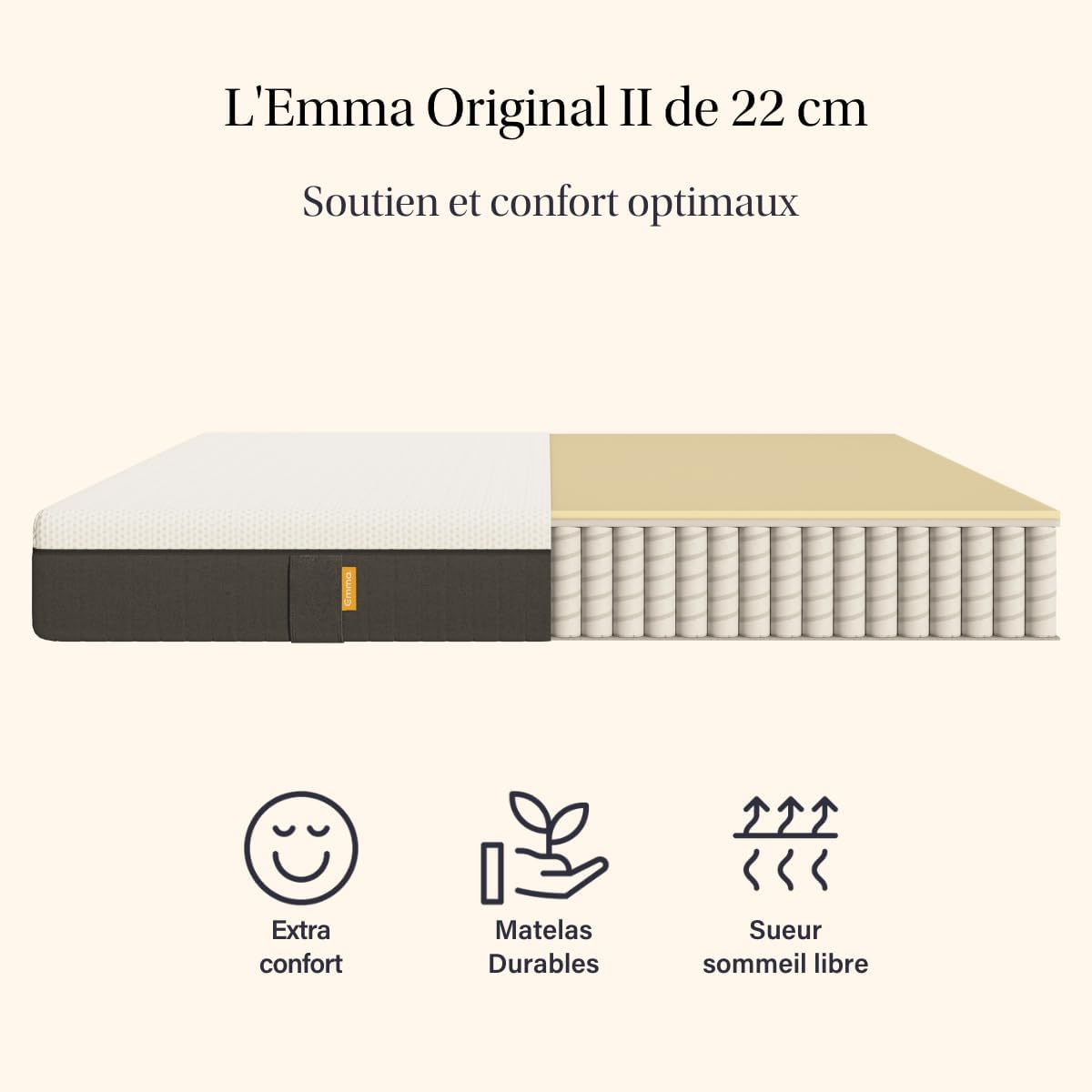 Emma Original 160x200 - matelas mousse durée de vie et usure au quotidien